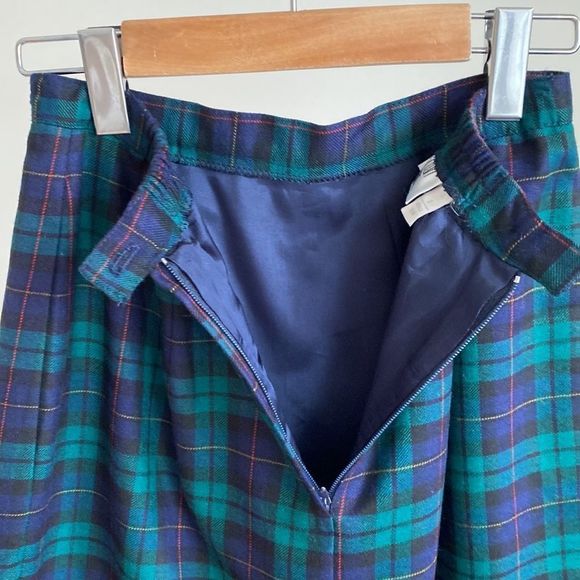 Vintage Plaid Wool Blend Skirt - Picture 7 of 12